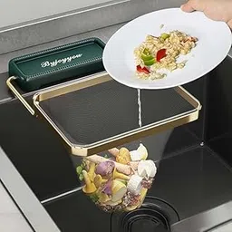 Foldable Food Waste Catcher for Sink – 50 Filter Bags Included | Medium Size - Multicolor - Food Waste Collector-picture-38