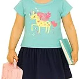 kidbea Baby Girls T-Shirt and Skirt set | Cute & Trendy Clothes | Cotton Casual Summer Dress for Kids-picture-40
