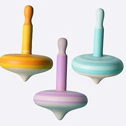 Little Hatch Toys - Handmade Wooden Spinners - Combo of 3-picture-14