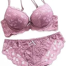 bahucharaji creation Women's Lace Bra Panty Set-picture-16