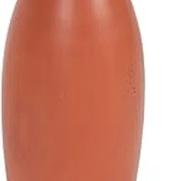 HEALTHYINDIA Bhanvi Handcrafted Earthen Glazed Mitti Clay Water Bottel - (Terracotta, Brown) 1 LTR.-picture-51