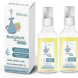 Skinaa BabySoft Baby Body Massage Oil with Goodness of Natural Olive, Almond & Agran Oil, Provide Nourishment, Strengthens Muscles & Helps Growth, for New Born Babies,100ml x Pack of 2-picture-16