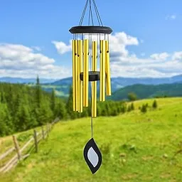 ZAICUS Golden Wind Chimes for Balcony & Home – 21 Inch Metal Hanging Windchime for Indoor Outdoor Decoration, Garden Patio Use, Gift Item-picture-27