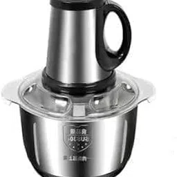 Shop Sides 2L Stainless Steel Electric Meat Grinder & Food Processor | 300W Multi-Function Food Chopper with 4D Blades & 2-Speed Control | Heavy-Duty Kitchen Grinder for Meat, Vegetables, Fruits-picture-14