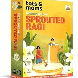 TOTS AND MOMS Sprouted Ragi Powder 200G -nachni/Finger Millet Cereal, Molake Ragi Sari | 10X More Calcium Than Rice And Wheat - Stronger Bones | Porridge Mix For Kids-picture-14