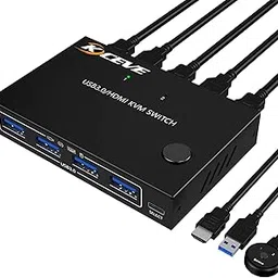Eryue KC-KVM201A USB3.0/2 in 1 Out KVM Switcher Port up to 3840 * 2160@60Hz Resolution One-Button Switching Wide Compatibili-picture-10