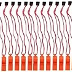 ATORSE Outdoor High Decibel Camping Emergency Whistle with Lanyard Strap Orange 30x-image-20