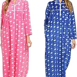 taausha Woolen Nighty Flower Dark Red Deg_1- Dark Red_Deg_2-picture-12