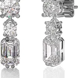 anayra fine silver jewellery Classic Dangler Earrings for Women | Womens Aesthetic & Stylish Silver Earrings | Womens Fashion Jewellery | Valentine Gift for Girlfriend, Wife, Women & Girls-picture-52
