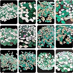generic Jayy Enterprise Lippan Art 12 Shape Round Glass Wall Mount Framed Mirror Kit (1200 Pcs) with Free Storage Box, Multicolour, 13 x 15 x 10 cm-picture-28