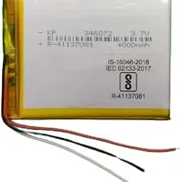 KP-346072 3Pin Wire 3.7v 4000mAh 3 Wire Rechargeable Battery for DVD, Tablet, MP3 Player, 4000 mah-image-90