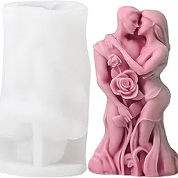 3D Romantic Couple Silicone Candle Mold Set, 4.25 x 2.48 Inch Decorative Mold with Cylindrical Base for Candle Making, Resin Casting-picture-28