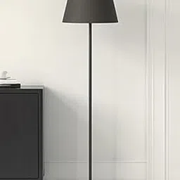 Modern Black Metal Floor Lamp – 5 Ft Height with 16" Black Lampshade | LED Compatible | Pack of 1-picture-53