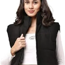 dpl groups Women's Quilted Puffer Vest, High Neck Cropped Winter Jacket with Side Pockets, Sleeveless Casual Style for Cold Weather-picture-50