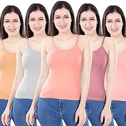 Selsia Womens Cotton Camisole Slip | Adjustable Strap Camisole Slip-image-10