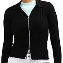 calvin klein jeans Slim Fit Polyester Spread Collar Front-Open Sweater-picture-15