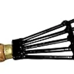 AL FAZAL Heavy Duty Metal Gardening Tool for Tillers with 5 Teeth and Wood Handle for Garden Rake/Hand Cultivator (Black & Brown)-picture-23