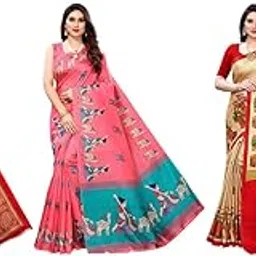 yashika Women's Combo Art Silk Printed Saree With Unstitched Blouse Piece |saree for Women | saree combo | New Sari | Latest Saree_C_90-picture-10