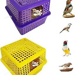 Bird Mini World Breeding Box Finches Nest Box, Basket,House Suitable for Finches/Sparrow,Small Birds (Pack of 2)-picture-19