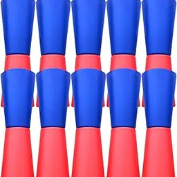 CALANDIS™ 10 Pieces Flip Cups Speed Agility Training Aid for Kindergarten Gym with Net Red Blue | Training Aids | Soccer | Team Sports-picture-27