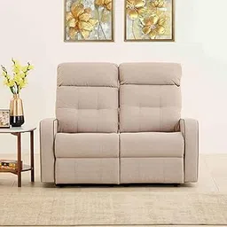 Home Centre 2 Seater Helios Toledo Fabric Recliner| Fabric Recliner| (Beige) |1 Year Warranty-picture-17