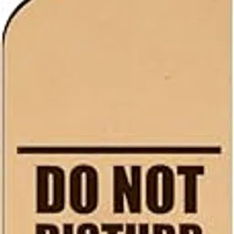 StarLaser Do Not Disturb Wooden Door Hanger for hotel office clinic online class and meeting session (8.5 x 24 cm) pack of 1 image 1