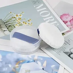 Pink Line Soft Round Loose Powder Puff Pad Washable Velour Smooth Bath Body Powder Puff/For Face Neck Makeup/Body Powder Puff Dusting Powder Blending & Setting Makeup Foundation-image-40