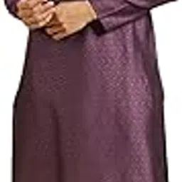 manyavar Men's Viscose Blend Embroidered Neckline Kurta Pyjama Set (2pcs)-picture-17