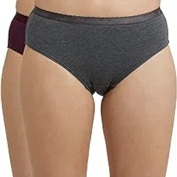 jockey 1523 Women's High Coverage Super Combed Cotton Mid Waist Hipster with Ultrasoft Exposed Waistband and StayFresh Treatment_Dark Assorted_M-picture-47