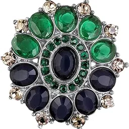 mahi Gleaming Multicolor Crystals Saree Pin Brooch for Women (BP1101177RMul)-picture-56