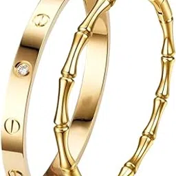 meenaz bracelet for women Bangles for women Anti Tarnish Stylish Adjustable Bracelet for girls rose gold Kada for Women Accessories Anti Tarnish Jewellery Stainless Steel Cuff Bracelet gifts Combo-picture-46
