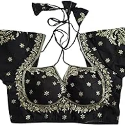 bong butiq Designer Bichitra Silk Blouse with Embroidered Pattern.-picture-12
