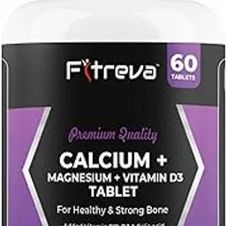 Fitreva Calcium + Magnesium + Vitamin D3 Tablets for Healthy and Strong Bone - 60 Coated Tablets-picture-11