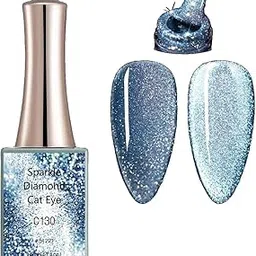 CANNI Gel Nail Polish Sparkle Diamond Cat Eye Gel Series UV Gel Nail Art Starter Manicure Salon DIY at Home - C130-picture-18