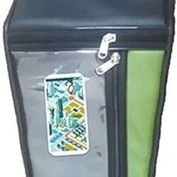 Tank Cover with Mobile Holder - [Thick Flop - Large Space] for Pulsar 150 DTS-i- | Black & Green |-picture-19