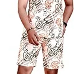 Men's Casual Night dress Soft Cotton Polyster Printed Sleep&Launge Wear,Regular Fit Round Neck Short Sleeve T-Shirt and shorts Pair set with Classic Pajama stylish Beach Wear for men-picture-34