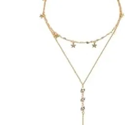 mht by mohit Long Star Pendant Necklace | Stylish Chain Neck Jewelry for Women & Girls-picture-22