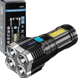 4-in-1 High Power Rechargeable LED Torch Light, Waterproof Pocket Flashlight with High Beam, USB Type-C Charging, Compact Mini Handheld for Home and Outdoor Use-picture-24