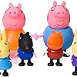 TRICKS TOYS Pig Family & Friends Toy Set | Cute Action Figure Playset | Articulated Hands & Legs | Fun Role-Play Toy for Kids - Set of 14-picture-19