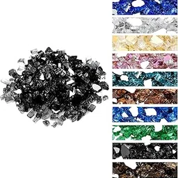 onlyfire Reflective Fire Glass for Natural or Propane Fire Pit, Fireplace, or Gas Log Sets, 10-Pound, 1/4-Inch, Onyx Black-picture-17