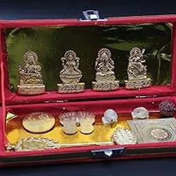 Dharmsaar Premium Dhan Lakshmi Kuber Yantra Box, Brass Shree Dhan Lakshmi Kuber Yantra Original, Golden Shree Kubera Dhan Lakshmi Varsha Yantra for Wealth and Prosperity (12 Items)-image-68