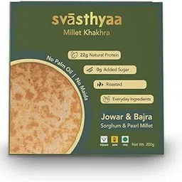 SVASTHYAA - Jowar Bajra khakhra 205gm - Millet Khakra Gujarati Snacks - No Palm Oil & Maida - Made of Organic Ingredients Diabetic Friendly - Low in Calorie - Healthy Snack Cravings - Pack of 1-image-20