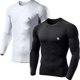 sportinger 1 or 3 Pack Men's Cool Dry Short Sleeve Compression Shirts, Sports Baselayer T-Shirts Tops, Athletic Workout Shirt-picture-0