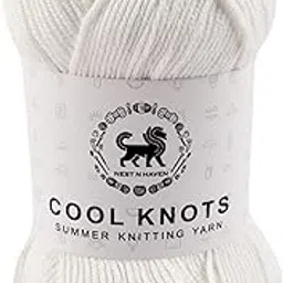 NESTNHAVEN Cool Knots, Hand Knitting Yarn (1 Ball 100g) - Luxury Yarn for Crochet, Amigurumi, Embroidery, Toys, Garments, Flowers and Hobby Projects (White)-image-0