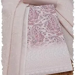 Womens Cotton Paisley Print Unstitch Dress Material With Thread Work-image-12