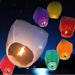 Sky Flying Paper Floating Sky Lanterns Hot Air Balloon (Mix Colours) - 10 Pack(UN-24-Air Hot Balloon)-picture-27