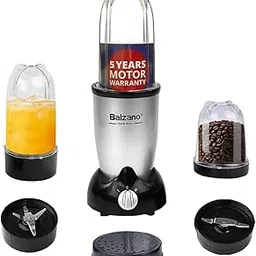 Balzano Bullet Mixer Grinder 500W, 3 Jars, 2 Blades, 2 Lids, Italian Premium Brand, Pulse Function, Blender for Smoothies and Juices/Smoothie Maker, Portable Blender, Blender for Kitchen, Silver-image-18