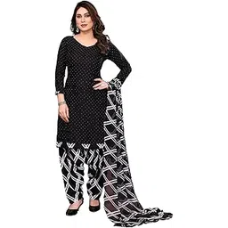 janoi Unstiched Crepe Dress Materials | Crepe Salwar Suit for Women With Dupatta | Suit Material for Women Unstitched_AZ-JN-BLACK ARYA-picture-11