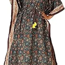 daintier Women's Kaftan Nighty | Nightwear Kaftan | Nighty for Women | Lounge Wear | Sleepwear | Night Gown | Maxi Nighty Free Size-picture-23