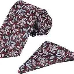 Premium Paisley Collection - Men's Micro Silk Tie & Pocket Square Gift Set - Elegant Woven Neckties in Wooden Box - For Wedding, Office & Gifting-image-13